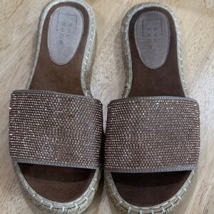 ShuShop Daya Sparkling Rose Gold Sandals